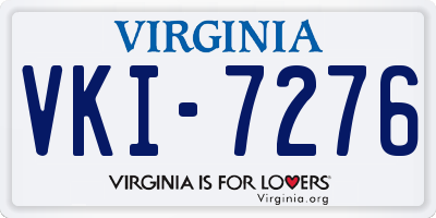 VA license plate VKI7276