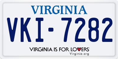 VA license plate VKI7282