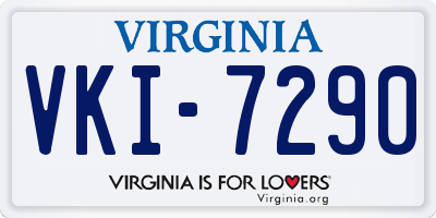 VA license plate VKI7290