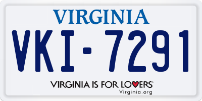 VA license plate VKI7291
