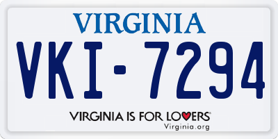 VA license plate VKI7294