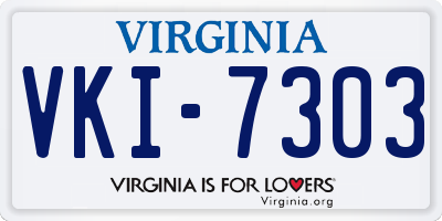 VA license plate VKI7303