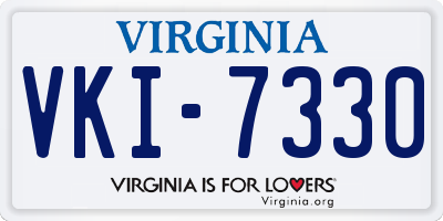 VA license plate VKI7330
