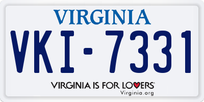 VA license plate VKI7331