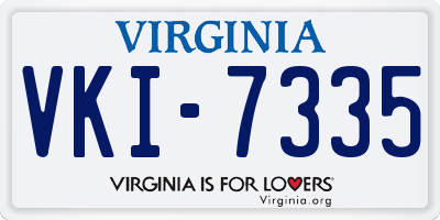 VA license plate VKI7335