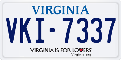 VA license plate VKI7337