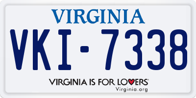 VA license plate VKI7338