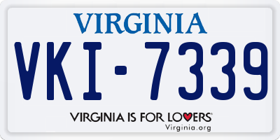 VA license plate VKI7339