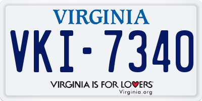 VA license plate VKI7340