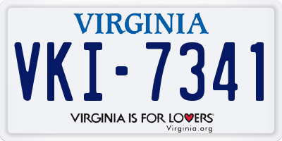 VA license plate VKI7341