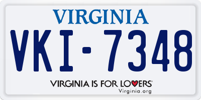 VA license plate VKI7348