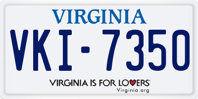 VA license plate VKI7350