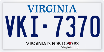 VA license plate VKI7370
