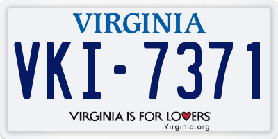 VA license plate VKI7371
