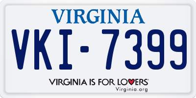 VA license plate VKI7399