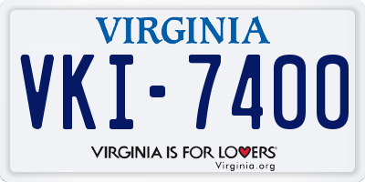 VA license plate VKI7400
