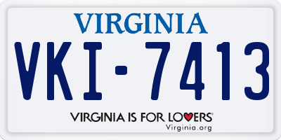 VA license plate VKI7413