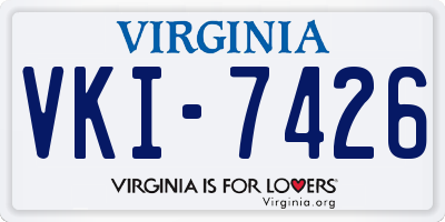 VA license plate VKI7426