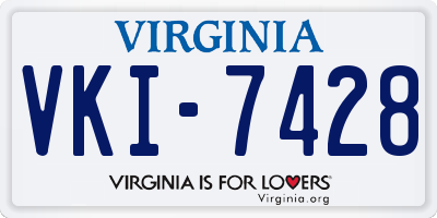 VA license plate VKI7428