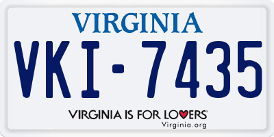 VA license plate VKI7435