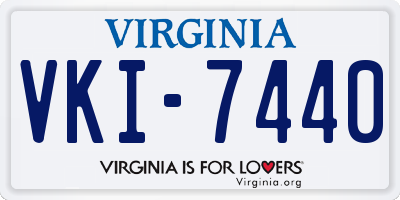 VA license plate VKI7440