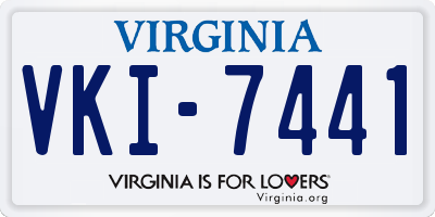 VA license plate VKI7441