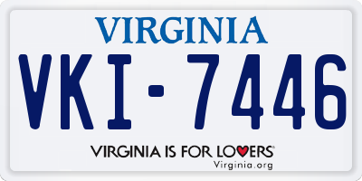 VA license plate VKI7446