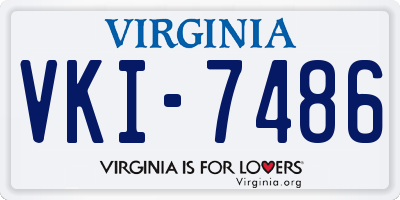 VA license plate VKI7486