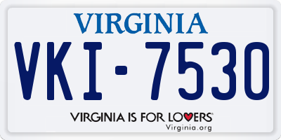 VA license plate VKI7530