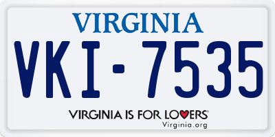 VA license plate VKI7535