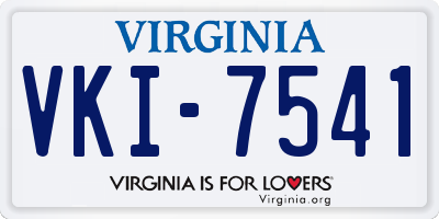VA license plate VKI7541