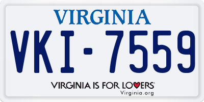 VA license plate VKI7559