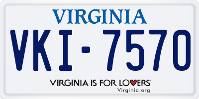 VA license plate VKI7570