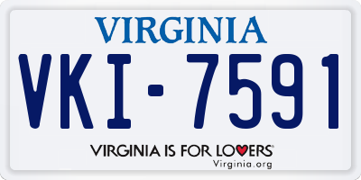 VA license plate VKI7591
