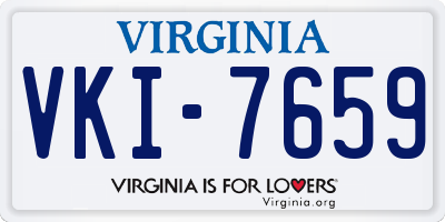 VA license plate VKI7659
