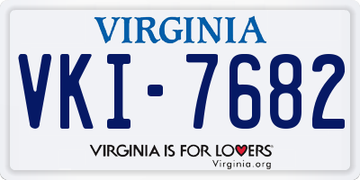 VA license plate VKI7682