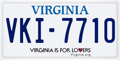 VA license plate VKI7710