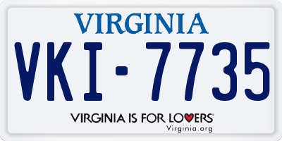 VA license plate VKI7735