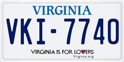 VA license plate VKI7740