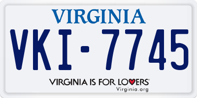 VA license plate VKI7745