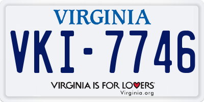 VA license plate VKI7746