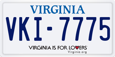 VA license plate VKI7775