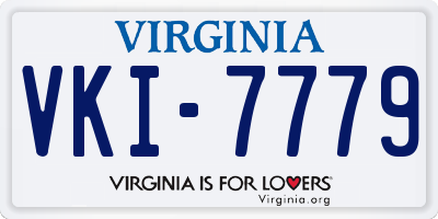 VA license plate VKI7779