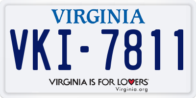 VA license plate VKI7811
