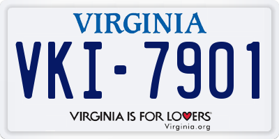 VA license plate VKI7901
