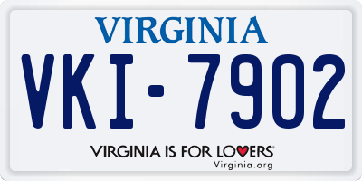 VA license plate VKI7902
