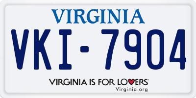 VA license plate VKI7904