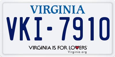 VA license plate VKI7910