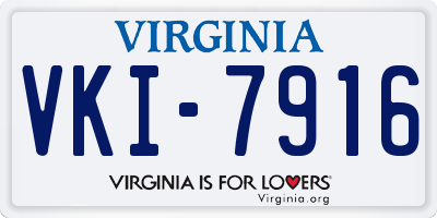 VA license plate VKI7916