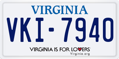 VA license plate VKI7940